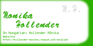 monika hollender business card